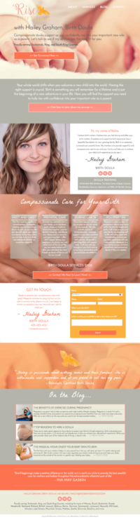 doula_one_page_website_rise one page doula website template