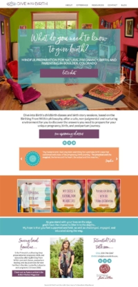 dive_into-birth-childbirth-education-website childbirth educator website design
